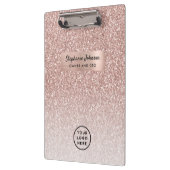シックボスレディCEOロゴバラ金ゴールドグラデーショングリッター クリップボード (左)