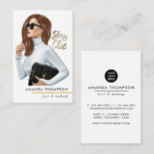 シックボス美しいファッション名刺 名刺 (正面/裏面)