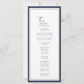 シックボタニカルクレスト結婚式 プログラムカード 招待状 (裏面)