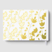 シックボタニカルフローラプリントモノグラム結婚ズ ゲストブック (裏面)