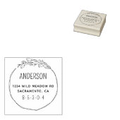 シックボタニカルリースファミリー差出人住所 ラバースタンプ (押印)