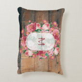 シックボタニカルヴィンテージリースモノグラムウッド アクセントクッション (裏面(縦))