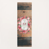 シックボタニカルヴィンテージリースモノグラムウッド ヨガマット (正面)