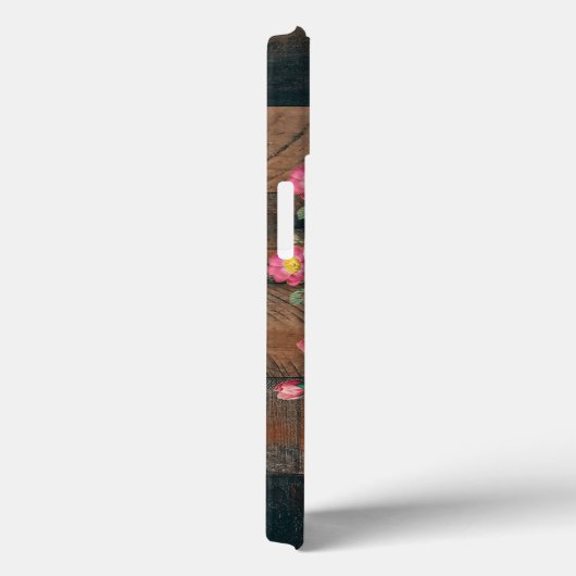 シックボタニカルヴィンテージリースモノグラムウッド Case-Mate iPhoneケース (裏面 / 右)