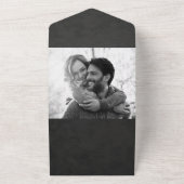 シックボタニ葉カル赤面金ゴールド結婚ズ オールインワン招待状 (外側)