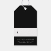 シックボヘミアンゴールデンフローラロゴ価格ラベル ギフトタグ (裏面)