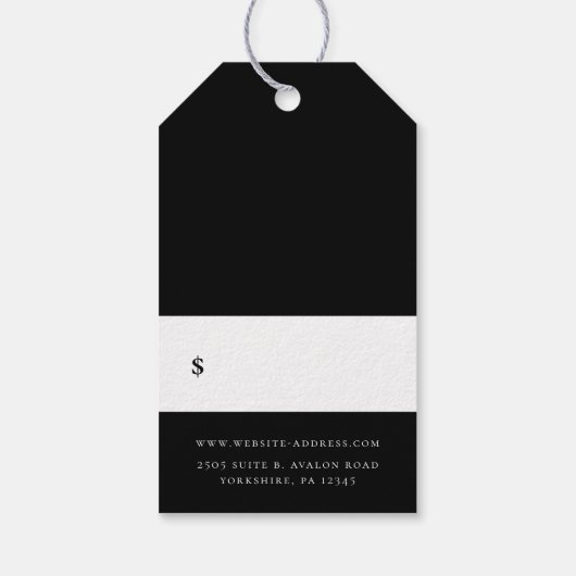 シックボヘミアンゴールデンフローラロゴ価格ラベル ギフトタグ (裏面)