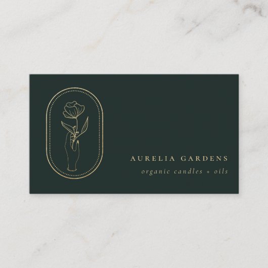 シックボヘミアンゴールデンフローラロゴ名刺 名刺 (正面)