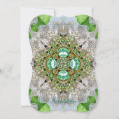 シックボヘミアンヴィンテージファッションティール(緑がかった色)エメラルドグリーン 招待状 (正面)