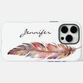 シックボヘミアン先住民アメリカンフェザーiPhone Case-Mate iPhoneケース (裏面 (横))