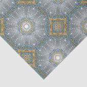 シックボヘミアヴィンテージファッションシルバーブルーマンダラ 薄葉紙 (詳細)