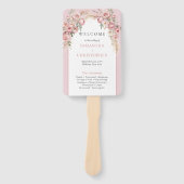 シックボホアーチ赤面ピーニーパンパスグラスプログラム ハンドファン (正面)