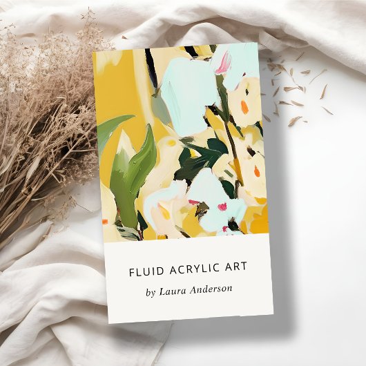 シックボホオカラフルクレイエロ絵を描フローラ 名刺