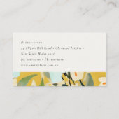 シックボホカラフルイエローオークル絵を描フローラ 名刺 (裏面)