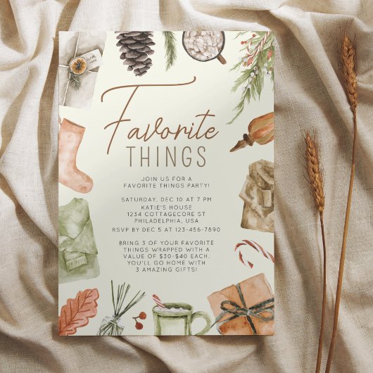 シックボホコージーホリデーツお気に入りのパーティー 招待状