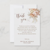 シックボホズク結婚リーミーパステルフローラ サンキューカード (正面)