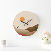 シックボホテラコッタデザートカボス ラージ壁時計 (ホーム)