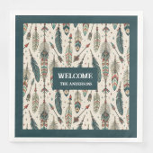 シックボホナプキンズフェザー&アローズ名前をカスタムする (正面)