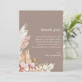 シックボホパンパスグラスベビーシャワーサンキューカード 招待状 (スタンド正面)