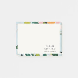 シックボホピカラフルックブルーグリーン絵を描フローラ ポストイット