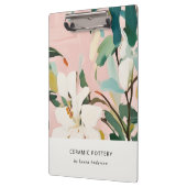 シックボホピカラフルンクティール(緑がかった色)グリーン絵を描フローラ クリップボード (左)