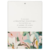 シックボホピカラフルンクティール(緑がかった色)グリーン絵を描フローラ クリップボード (裏面)