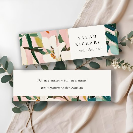 シックボホピカラフルンクティール（緑がかった色）グリーン絵を描フローラ スキニー名刺
