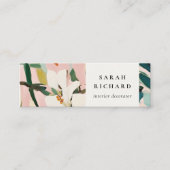 シックボホピカラフルンクティール（緑がかった色）グリーン絵を描フローラ スキニー名刺 (正面)