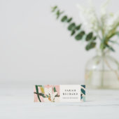 シックボホピカラフルンクティール（緑がかった色）グリーン絵を描フローラ スキニー名刺 (スタンド正面)