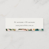 シックボホピカラフルンクティール（緑がかった色）グリーン絵を描フローラ スキニー名刺 (裏面)