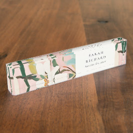 シックボホピカラフルンクティール（緑がかった色）グリーン絵を描フローラ デスクネームプレート