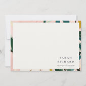 シックボホピカラフルンクティール(緑がかった色)グリーン絵を描フローラ ノートカード (正面)