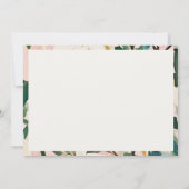 シックボホピカラフルンクティール(緑がかった色)グリーン絵を描フローラ ノートカード (裏面)