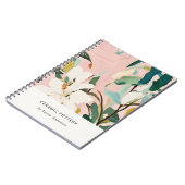 シックボホピカラフルンクティール(緑がかった色)グリーン絵を描フローラ ノートブック (左側)