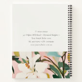 シックボホピカラフルンクティール(緑がかった色)グリーン絵を描フローラ ノートブック (裏面)