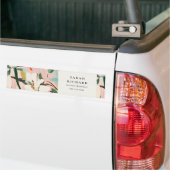 シックボホピカラフルンクティール(緑がかった色)グリーン絵を描フローラ バンパーステッカー (トラック上)