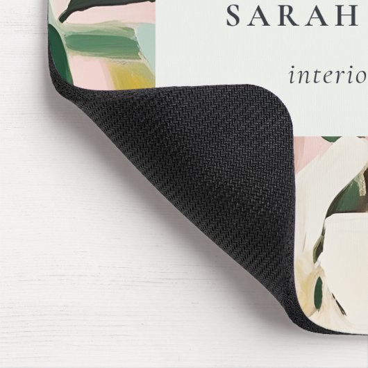 シックボホピカラフルンクティール(緑がかった色)グリーン絵を描フローラ マウスパッド (コーナー)