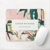 シックボホピカラフルンクティール(緑がかった色)グリーン絵を描フローラ マウスパッド (マウス)