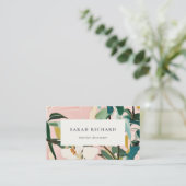 シックボホピカラフルンクティール（緑がかった色）グリーン絵を描フローラ 名刺 (スタンド正面)