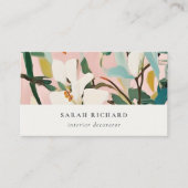 シックボホピカラフルンクティール（緑がかった色）グリーン絵を描フローラ 名刺 (正面)