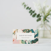 シックボホピカラフルンクティール（緑がかった色）グリーン絵を描フローラ 名刺 (スタンド正面)