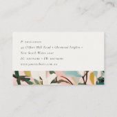 シックボホピカラフルンクティール（緑がかった色）グリーン絵を描フローラ 名刺 (裏面)