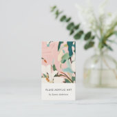 シックボホピカラフルンクティール（緑がかった色）グリーン絵を描フローラ 名刺 (スタンド正面)