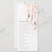 シックボホフェザードリームキャッチャー結婚式 プログラム (裏面)