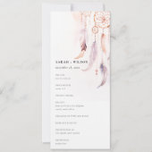 シックボホフェザードリームキャッチャー結婚式 プログラム (正面)