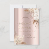 シックボホフラワーズバラ金ゴールドリハーサルディナー 招待状 (正面)
