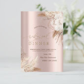 シックボホフラワーズバラ金ゴールドリハーサルディナー 招待状 (スタンド正面)