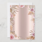 シックボホフラワーズバラ金ゴールド65th誕生日 招待状 (裏面)