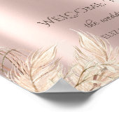 シックボホフラワーズバラ金ゴールド ポスター (角)