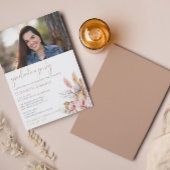 シックボホフローラパンパスグラス卒業 招待状